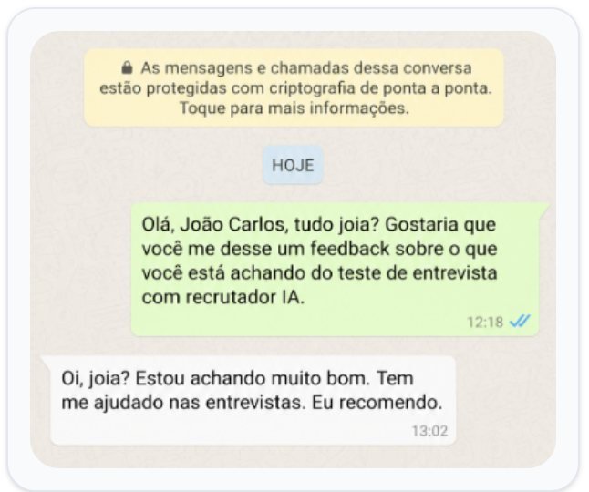 Feedback de aluno no WhatsApp