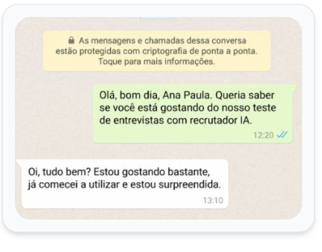 Feedback de aluna no WhatsApp