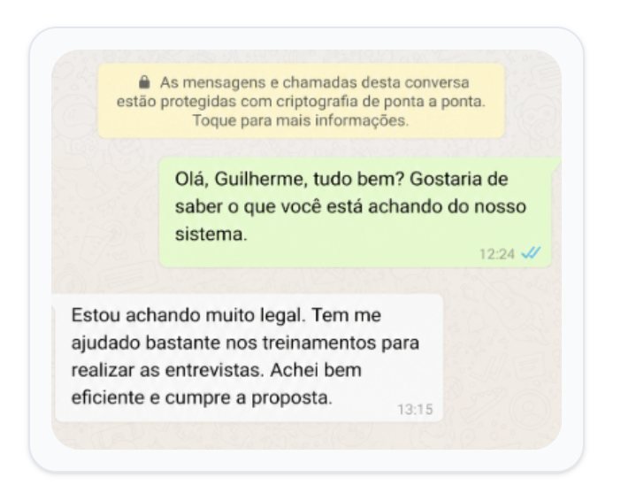 Feedback de aluno no WhatsApp